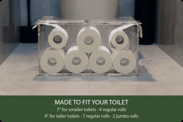 Room for your rolls: seven regular rolls or two jumbo rolls