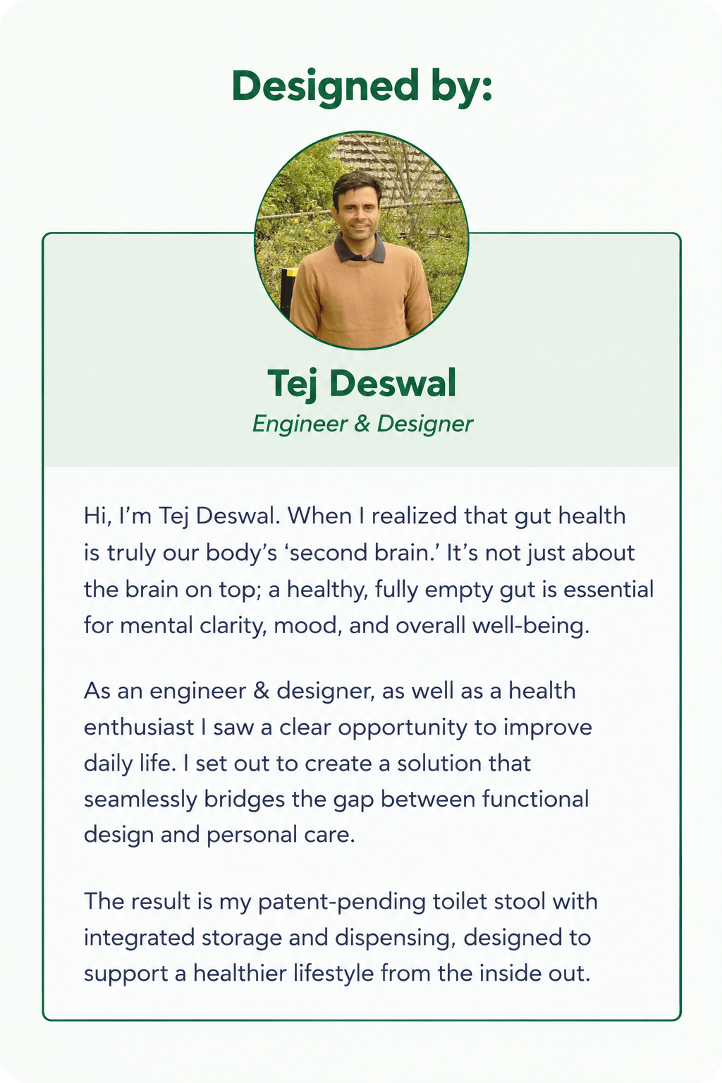 Meet Tej Deswal, engineer and designer of Squat n’ Roll